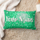 Discoタイル緑の'名前'装飾用クッションバー ランバークッション (ブランケット)