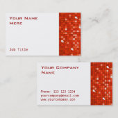 Discoタイル赤い名刺のサイド白 名刺 (正面/裏面)