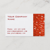 Discoタイル赤い名刺のサイド白 名刺 (裏面)