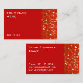 Discoタイル赤い名刺の側 名刺 (正面/裏面)