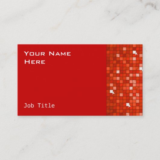 Discoタイル赤い名刺の側 名刺 (正面)
