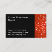 Discoタイル赤い名刺サイドブラック 名刺 (裏面)