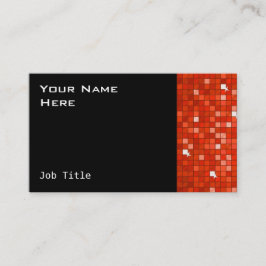 Discoタイル赤い名刺サイドブラック 名刺
