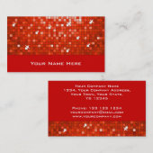 Discoタイル赤い名刺 名刺 (正面/裏面)