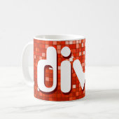 Discoタイル赤'diva'マグカップ コーヒーマグカップ (正面左)