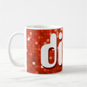 Discoタイル赤'diva'マグカップ コーヒーマグカップ (左)