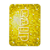 Discoタイル黄色'diva'プレミアムマグネット マグネット (縦)