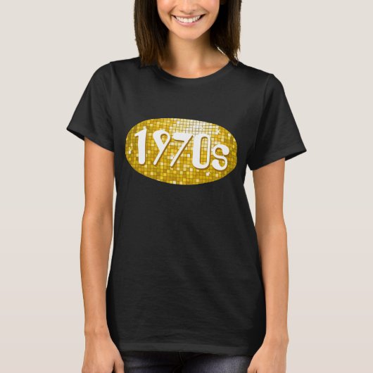 Discoタイル「金ゴールド」 '1970s' Tシャツ (正面)