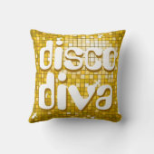 Discoタイル"金ゴールド" 'disco diva'装飾用クッション クッション (裏面)