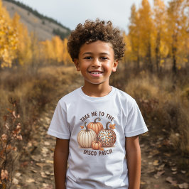 Discoパッチの水彩秋の子供たちに私を連れて行く Tシャツ