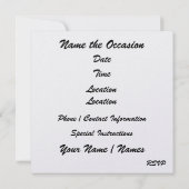 DISCOパーティー- SRF 招待状 (裏面)