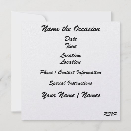 DISCOパーティー- SRF 招待状 (裏面)