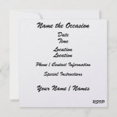 DISCOパーティー- SRF 招待状 (裏面)