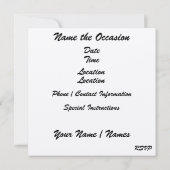 DISCOパーティー- SRF 招待状 (裏面)