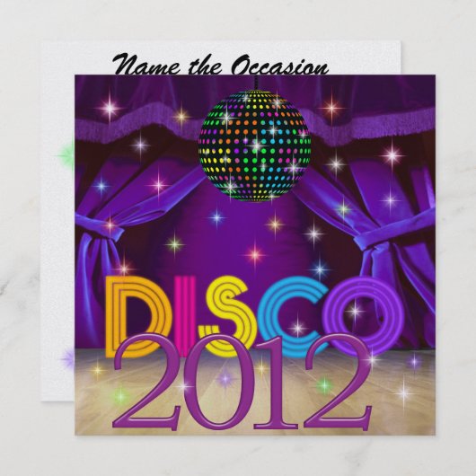 DISCOパーティー- SRF 招待状 (正面/裏面)