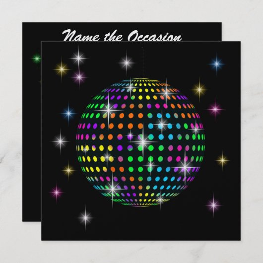 DISCOパーティー- SRF 招待状 (正面/裏面)