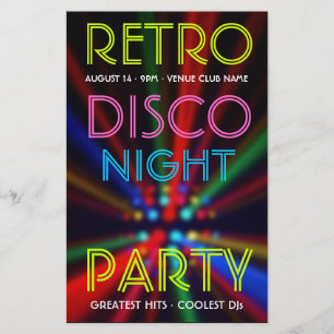 DiscoビームライトクラブDJ チラシ
