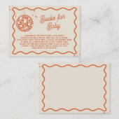 DiscoベビーGroovy Baby Showerブックリクエスト エンクロージャーカード (正面/裏面)