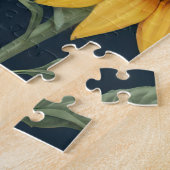 Discoボールとひまわりヴィンテージバグ ジグソーパズル (側面)