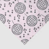 Discoボールと音楽ノートのパターン 薄葉紙 (詳細)