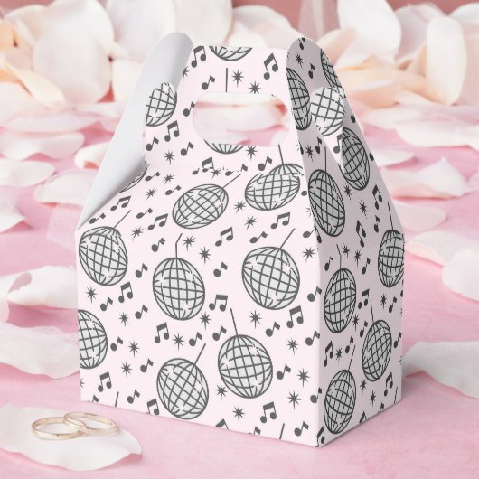 Discoボールと音楽ノート フェイバーボックス (ウェディング)