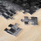 Discoボールオーナメントグラムブラック&ホワイト写真 ジグソーパズル (側面)