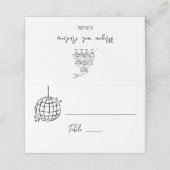 DIscoボールシャンパンタ結婚ワー座席表 プレイスカード (外部開封)