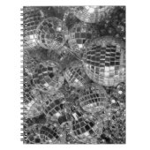 Discoボール白黒の写真 ノートブック (正面)