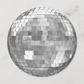 Discoボール私の誕生日パーティテーブルカードへようこそ メニュー (裏面)