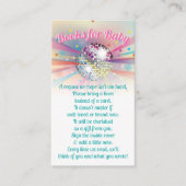 Discoボール赤ちゃんシャワーブックベビーカード エンクロージャーカード (正面)