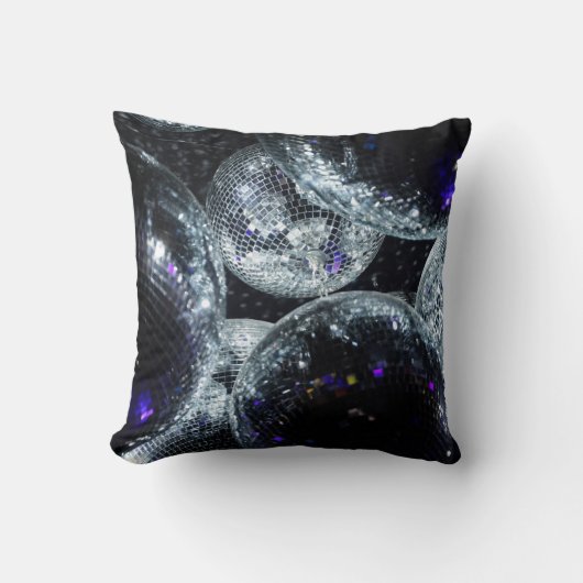 Discoボール:暗いパーティー雰囲気 クッション (正面)