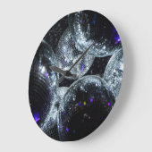 Discoボール：暗いパーティー雰囲気 ラージ壁時計 (傾斜)