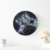 Discoボール：暗いパーティー雰囲気 ラージ壁時計 (ホーム)