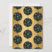 DISCOモダンテーマ金ゴールドすべての行事 招待状 (裏面)