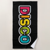 DISCOレトロビニル ビーチタオル (正面)