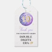 Disco私の2桁の時代の誕生日パーティーの好意で ギフトタグ (正面)