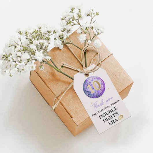 Disco私の2桁の時代の誕生日パーティーの好意で ギフトタグ