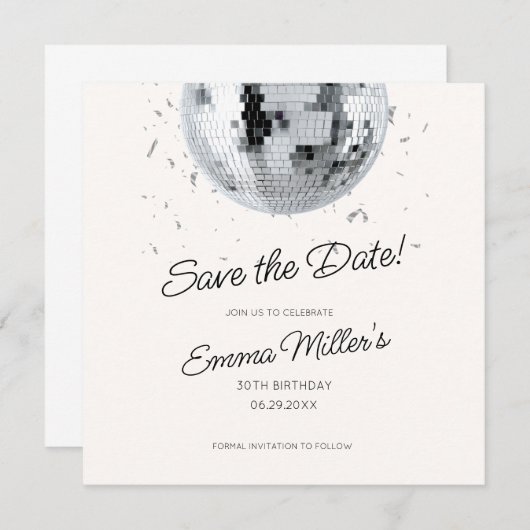 Disco誕生祝い日付の保存 セーブザデート (正面/裏面)