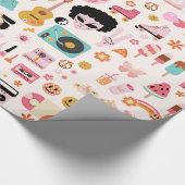 disco 1970sエイリアンgroovy ラッピングペーパー (角)