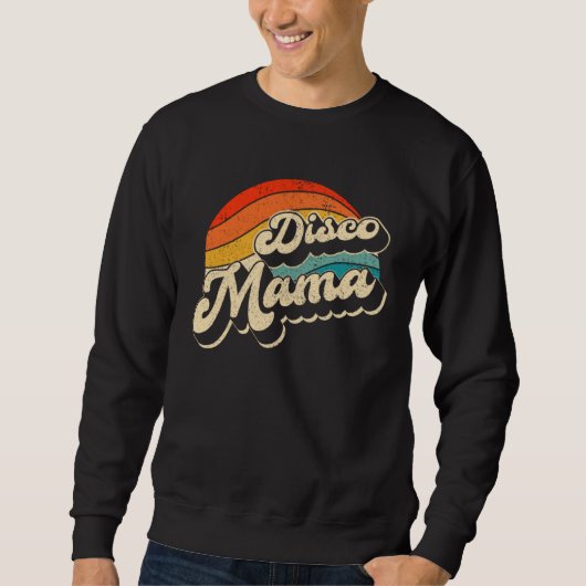 Disco 70 s Costume Mens Women Retro Disco Mama スウェットシャツ (正面)
