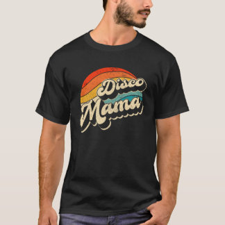 Disco 70 s Costume Mens Women Retro Disco Mama Tシャツ