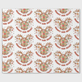 Disco 70sレトロGroovyと明るいクリスマス ラッピングペーパー (フラット)