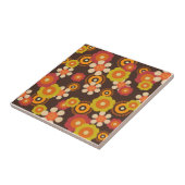Disco 70s 60s Retro Flowers Pop Culture タイル (側面)