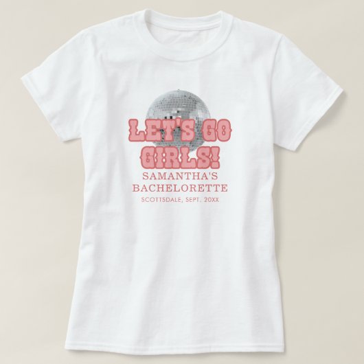 Disco Bachelorette Party Retro Matching Custom Tシャツ (デザイン正面)