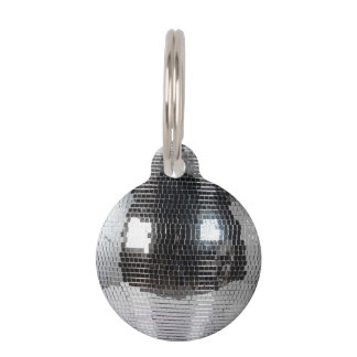 disco ball ペット　ネームタグ