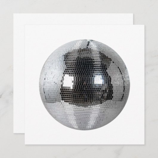 disco ball 招待状 (正面/裏面)