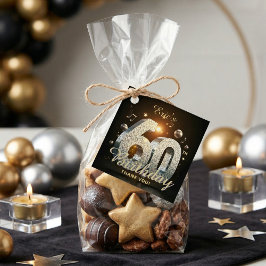 Disco Ball 70s Music 60th Birthday Party Thank You フェイバータグ