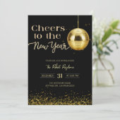 Disco ball cheers New Year's  Party  招待状 (スタンド正面)