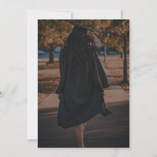 Disco Ball Confetti Graduation Photo 招待状 (裏面)