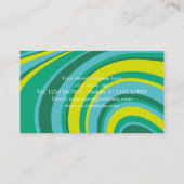 Disco Ball DJレトロGroovy Wave Green 名刺 (裏面)